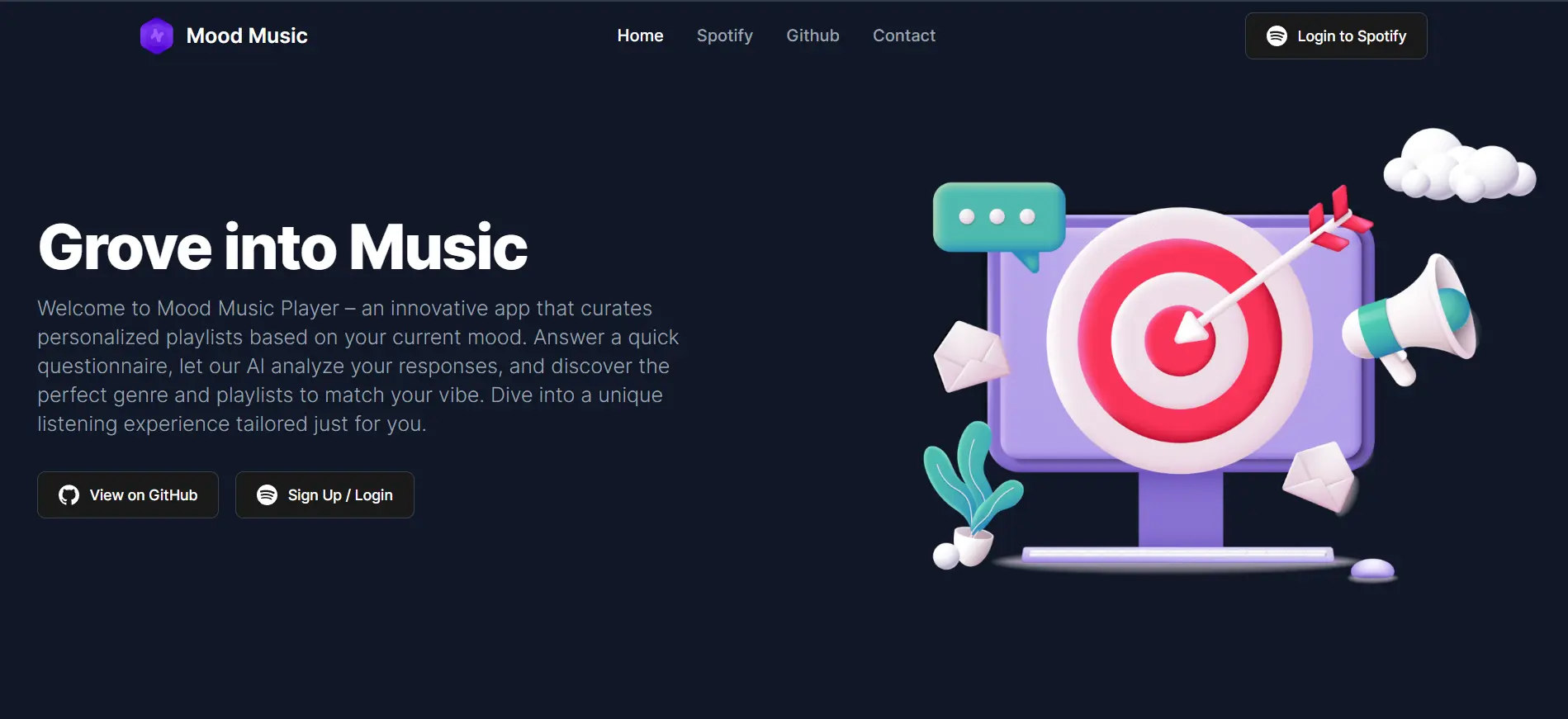 Mood Music website preview image